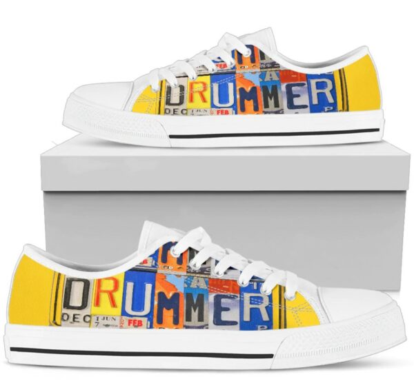 License Plate Drummer Shoes - Drummer Low Top Canvas Shoes