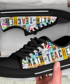 Math Teacher Shoes - Math Low Top Canvas Shoes
