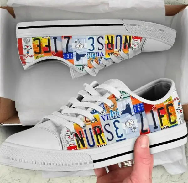 Nurse Life Shoes - Nurse Low Top Canvas Shoes