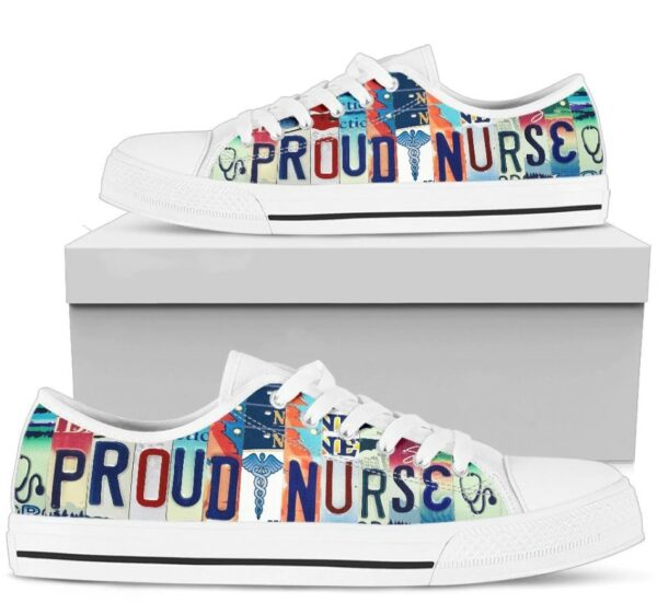 Proud Nurse Shoes - Nurse Low Top Canvas Shoes