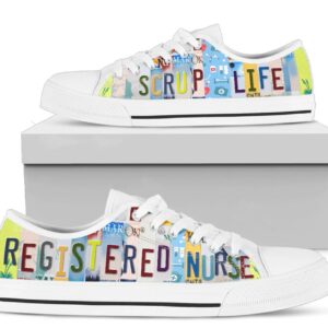 Registered Nurse Shoes - Nurse Low Top Canvas Shoes