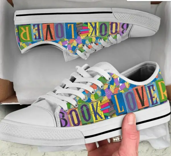 Book Lover Shoes - Low Top Canvas Shoes