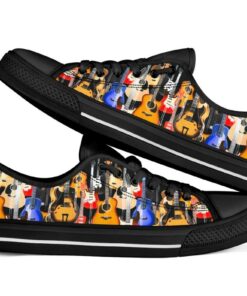 Love Guitar Shoes - Guitar Low Top Canvas Shoes