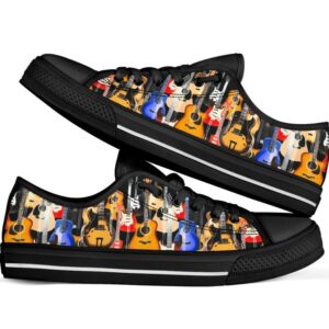 Love Guitar Shoes - Guitar Low Top Canvas Shoes