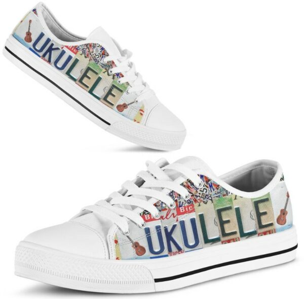 Love Ukulele Shoes - Ukulele Low Top Canvas Shoes