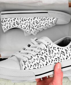 Music Note Shoes - Low Top Canvas