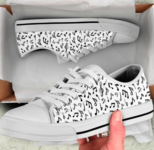 Music Note Shoes - Low Top Canvas