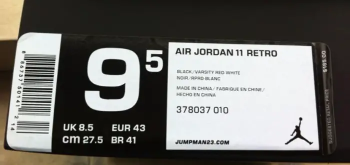 Manufacturing Sticker on Air Jordan Retro Shoes