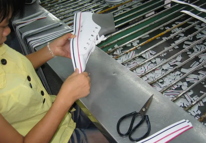 Converse shoes factory in China