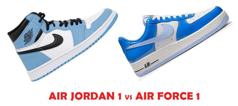 air jordan 1 vs air force 1 comparison