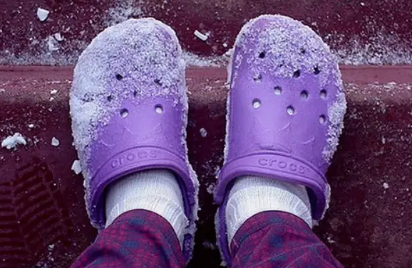 wear socks with crocs to keep warmth