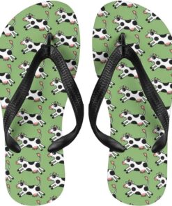 Cartoon Cow Flip Flops