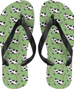 Cartoon Cow Flip Flops