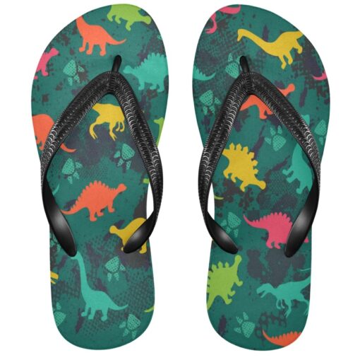 Cute Cartoon Dinosaur Flip Flops