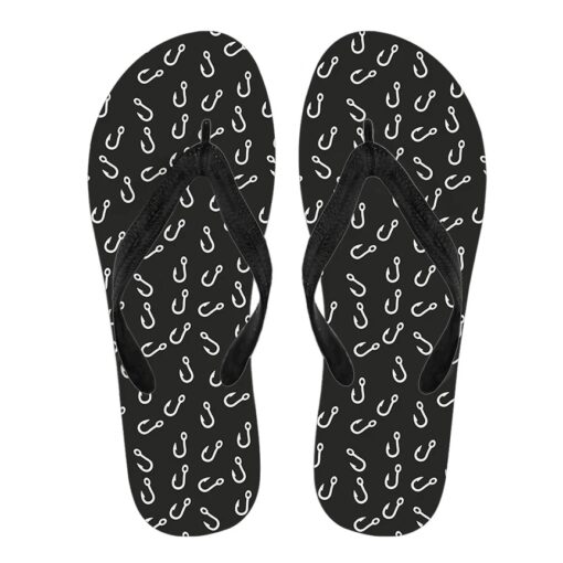 Fishing Hook Pattern Flip Flops