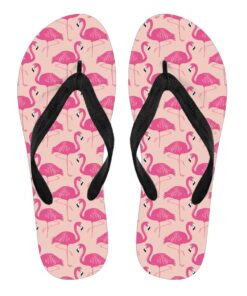 Pink Flamingo Flip Flops