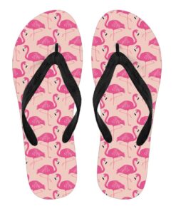 Pink Flamingo Flip Flops