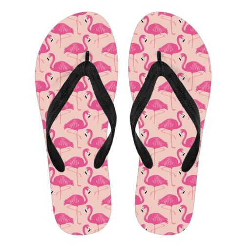 Pink Flamingo Flip Flops