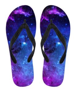 Purple Galaxy Flip Flops