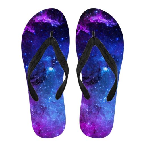 Purple Galaxy Flip Flops