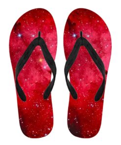 Red Galaxy Flip Flops
