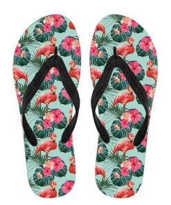 Tropical Flamingo Flip Flops
